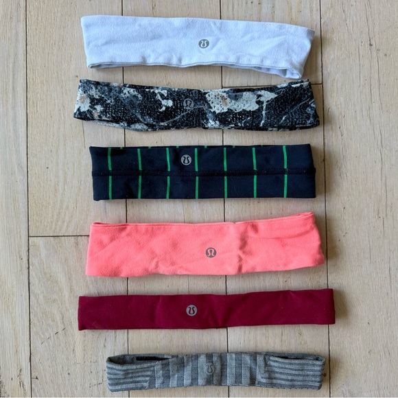 lululemon athletica Hair Accessories Set - Red, Pink, Black, Green, Gray